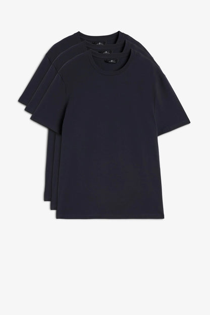 7 For All Mankind_Navy_3 Pack Luxe Performance Short Sleeve Tee in Luxe Performance_7MZ90F14_AVY_03