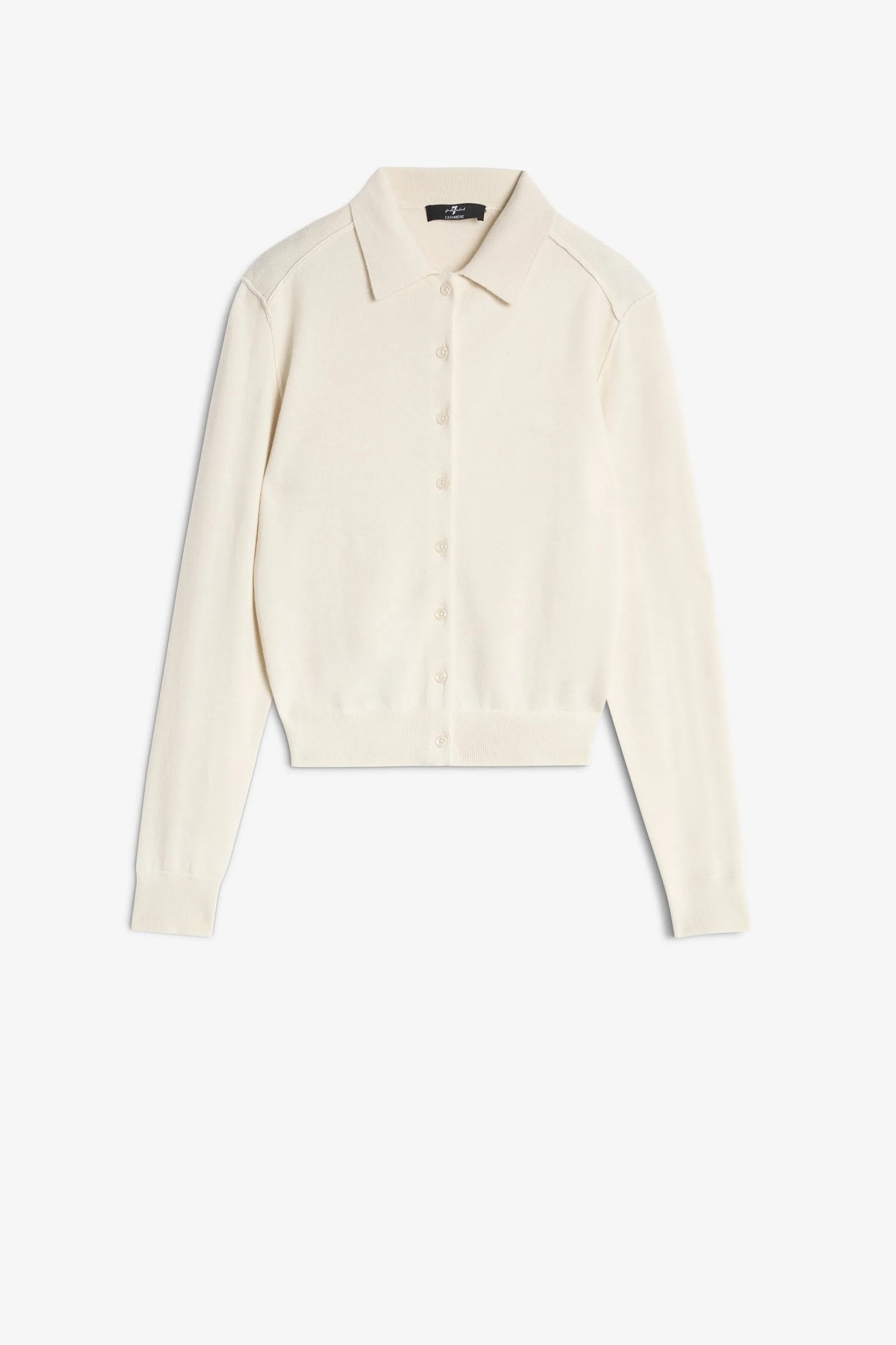 7 For All Mankind_White_Polo Cardigan in Cashmere_7N0J0F17_1PL_06