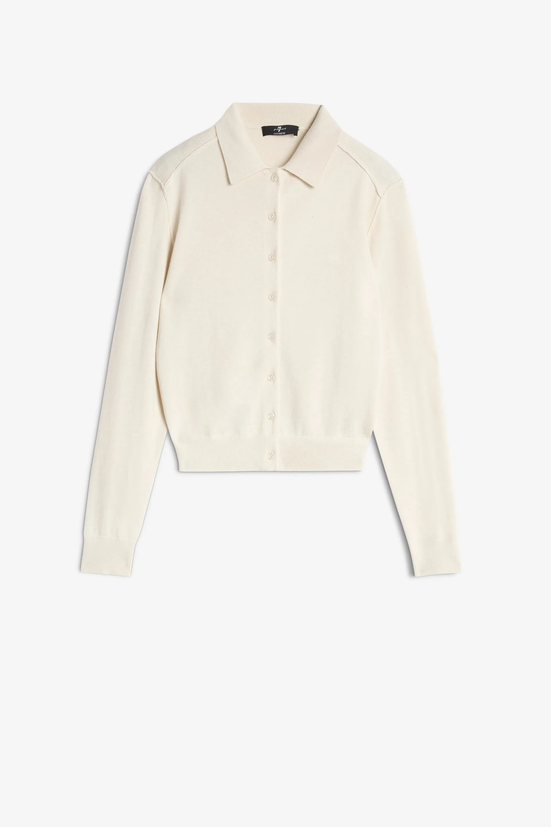 7 For All Mankind_White_Polo Cardigan in Cashmere_7N0J0F17_1PL_06