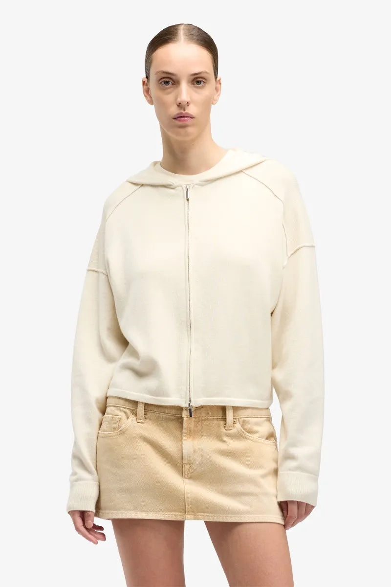 7 For All Mankind_White_Zipper Hoodie in Cashmere_7N0K0F17_1PL_01