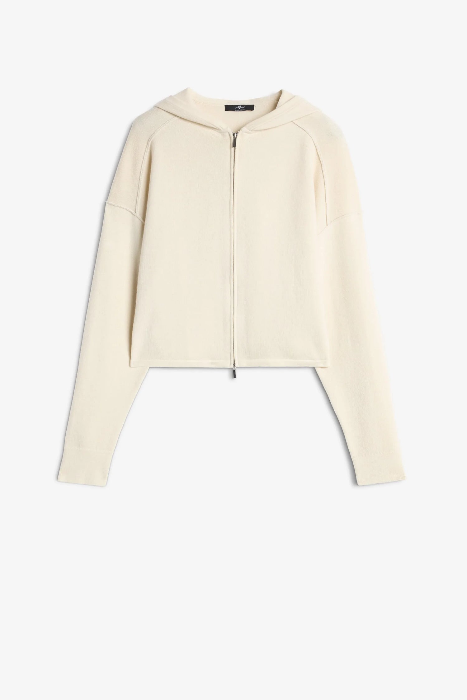 7 For All Mankind_White_Zipper Hoodie in Cashmere_7N0K0F17_1PL_06