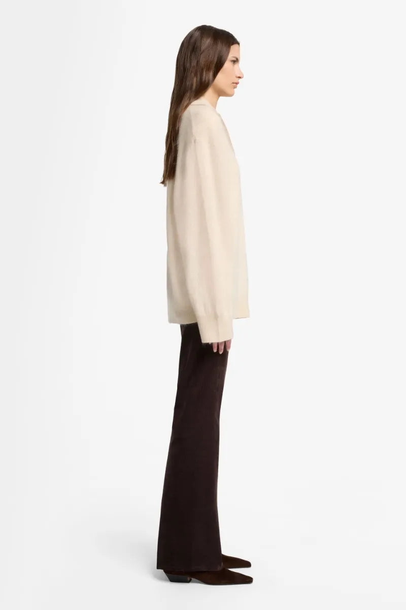 7 For All Mankind_White_FUZZY POLO SWEATER in Wool_7N3C0F68_1S7_05