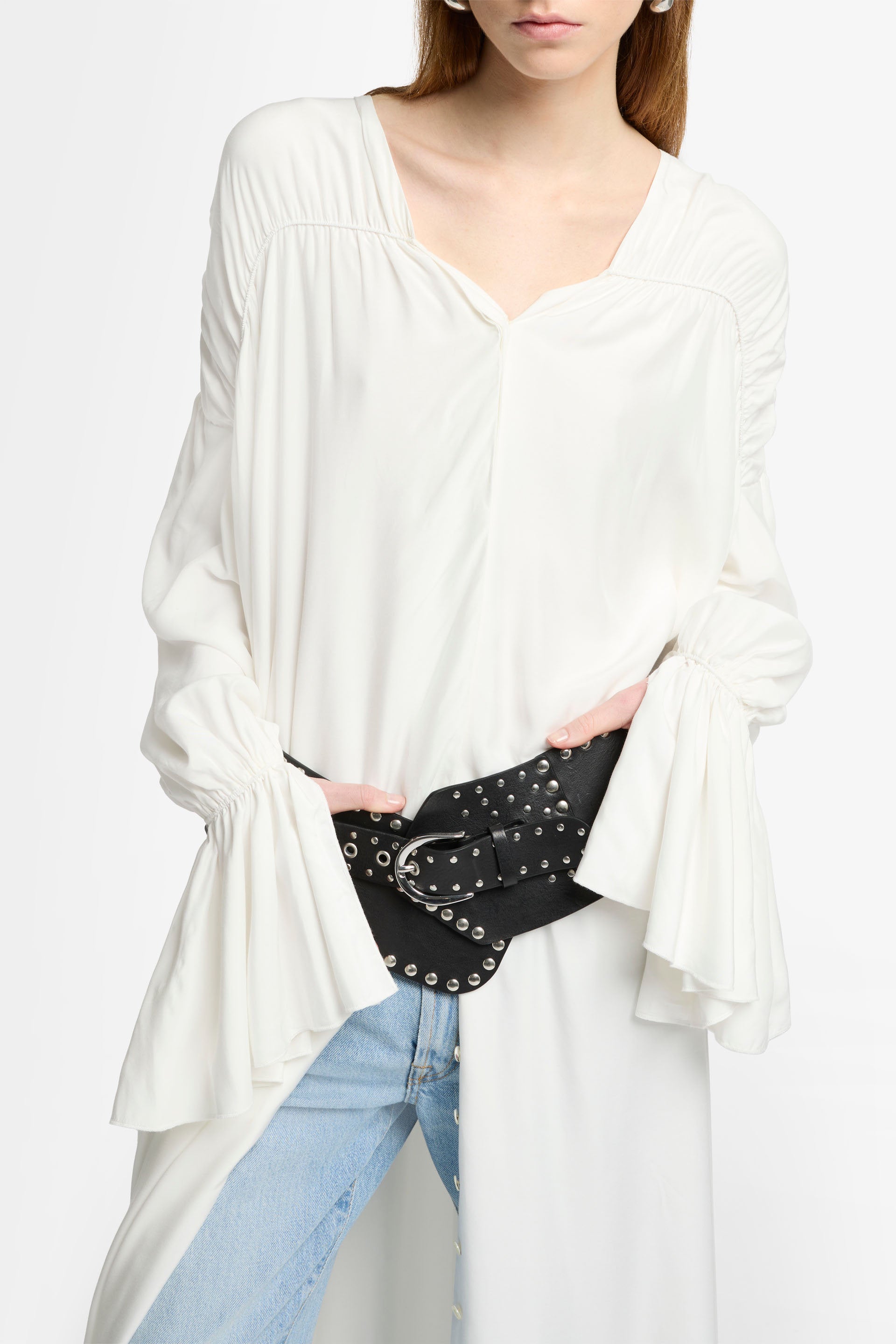 7 For All Mankind_Ariel Dress Silk Blend White_7N475R77-WHT_WHT_04