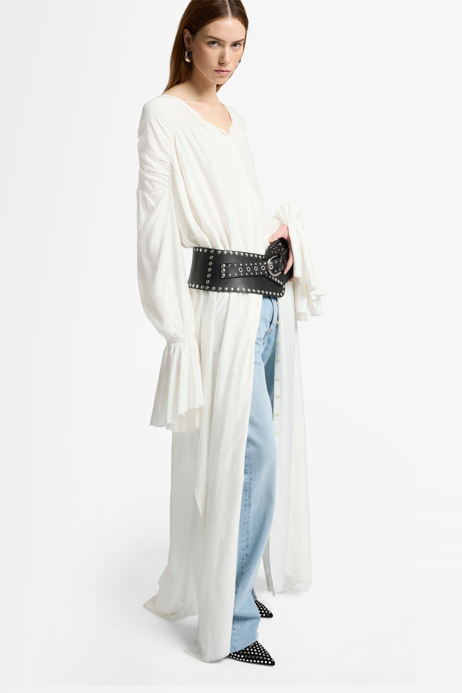 7 For All Mankind_Ariel Dress Silk Blend White_7N475R77-WHT_WHT_07