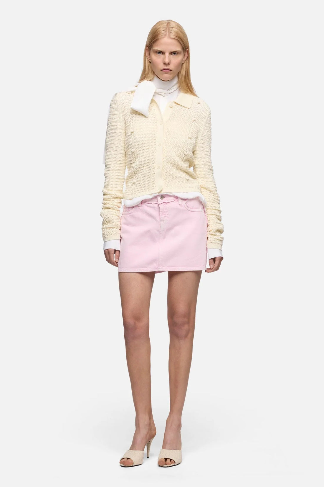 7 For All Mankind Optical White Women Balloon Sleeve Blouse in Silk SKU: 7N9H0G79_3HB Image 02