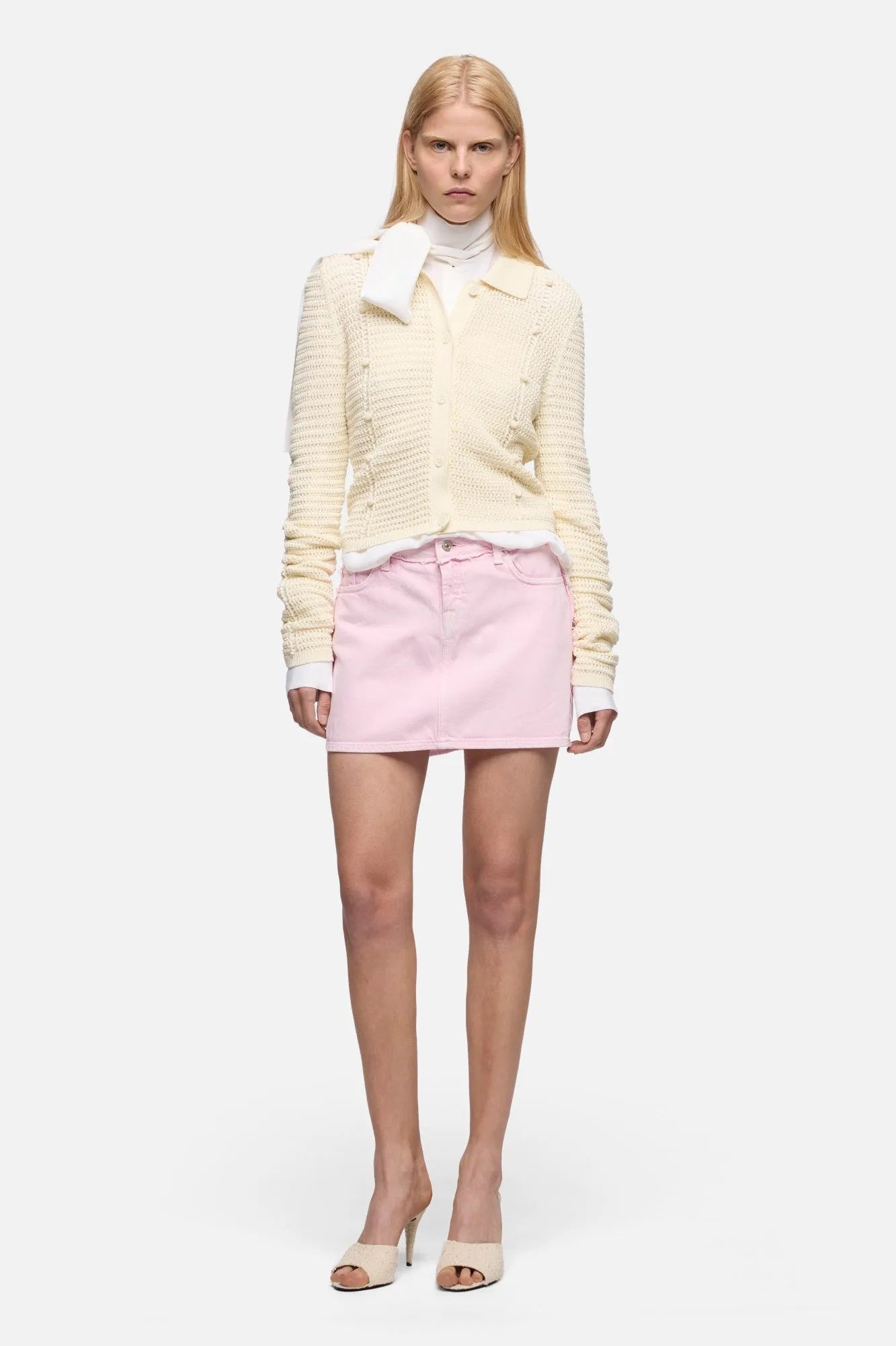 7 For All Mankind Optical White Women Balloon Sleeve Blouse in Silk SKU: 7N9H0G79_3HB Image 02
