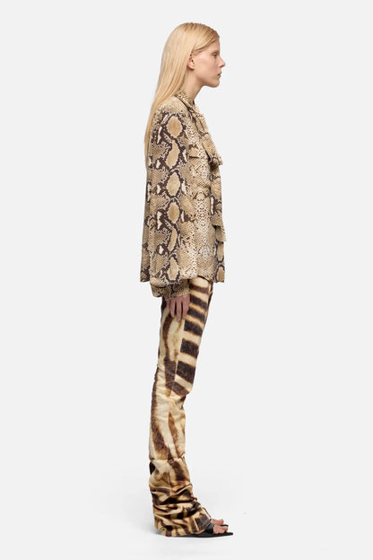 7 For All Mankind Snake Women Balloon Sleeve Blouse in Viscose SKU: 7N9H0G80_3HE Image 06