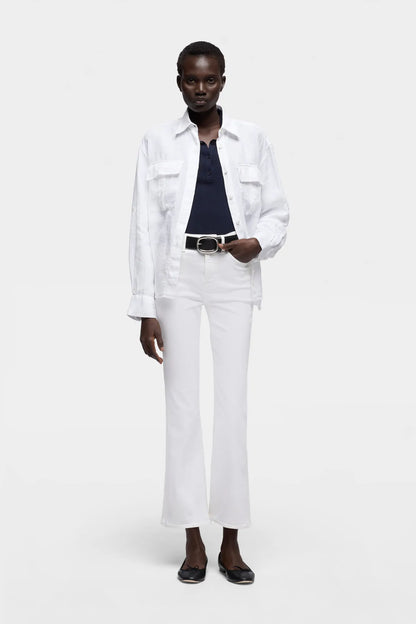 7 For All Mankind Navy Women Piped Collar Polo SKU: 7NAX0H03_25O Image 01