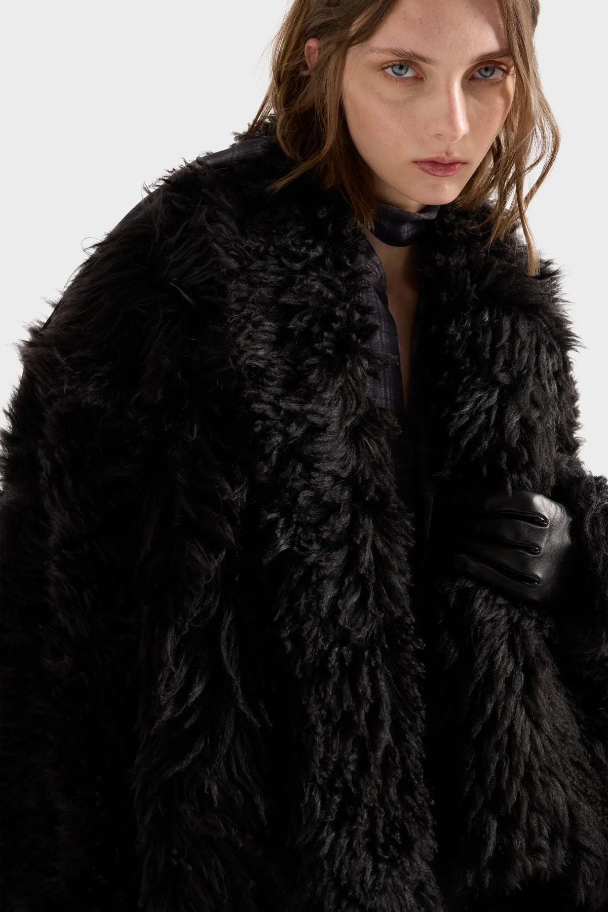 7 For All Mankind Sable Women Shearling Jacket in Leather SKU: 7NEY0H67_3W0 Image 03