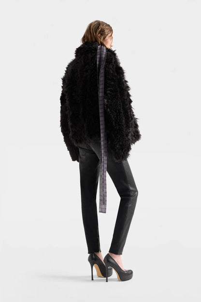 7 For All Mankind Sable Women Shearling Jacket in Leather SKU: 7NEY0H67_3W0 Image 04