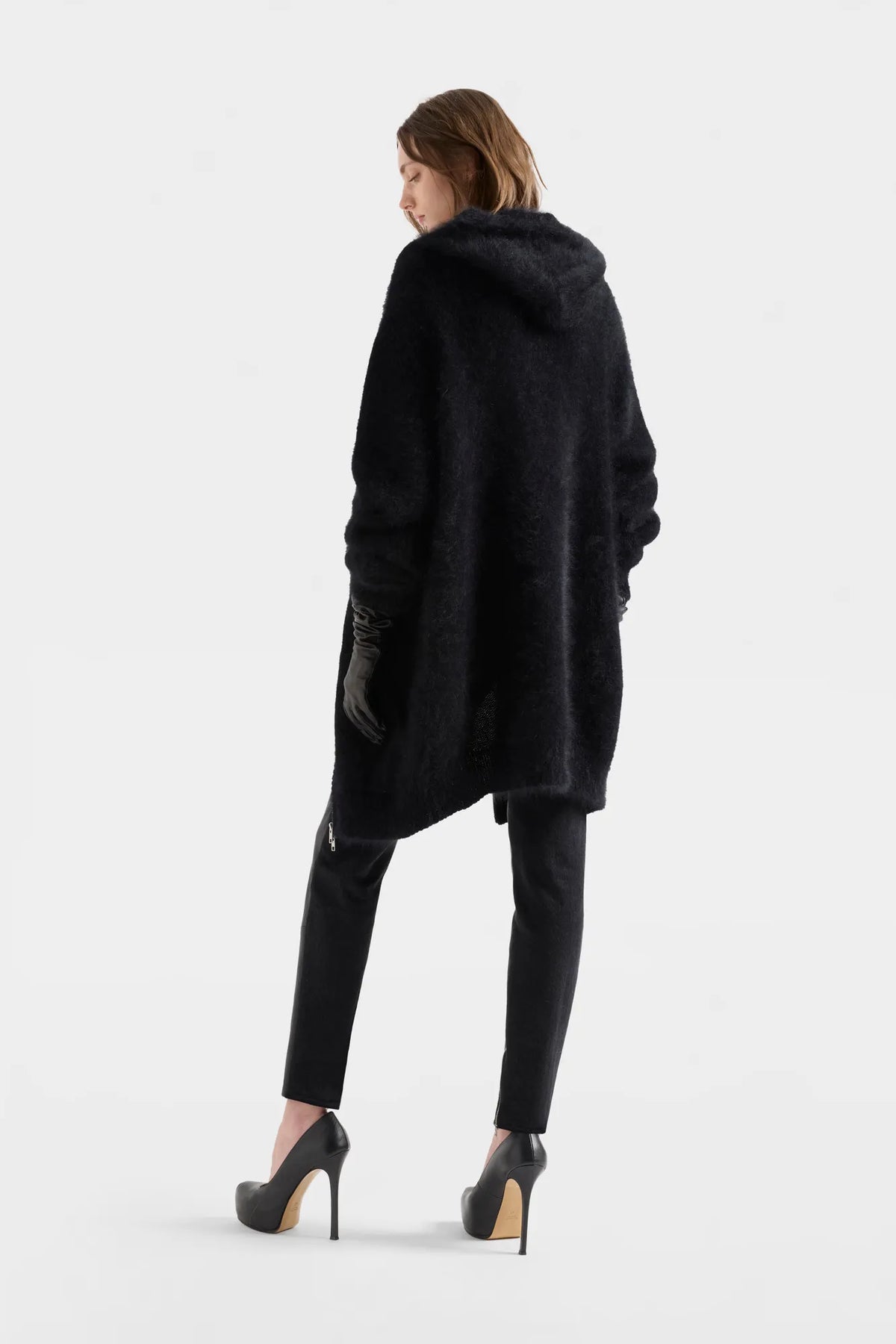 7 For All Mankind Sable Women Fuzzy Zip Hoodie in Alpaca Blend SKU: 7NFW0H75_3XU Image 04