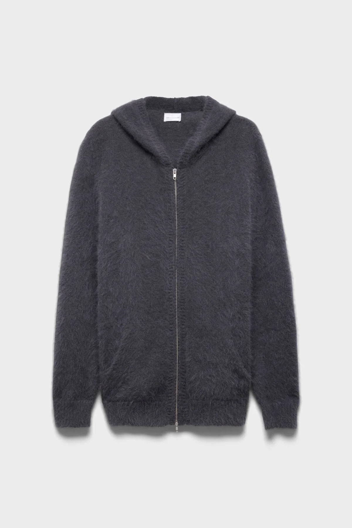 7 For All Mankind Stone Women Fuzzy Zip Hoodie in Alpaca Blend SKU: 7NFW0H75_43K Image 06