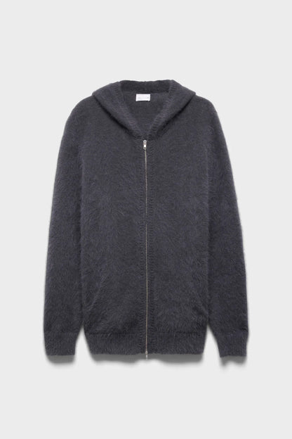 7 For All Mankind Stone Women Fuzzy Zip Hoodie in Alpaca Blend SKU: 7NFW0H75_43K Image 06