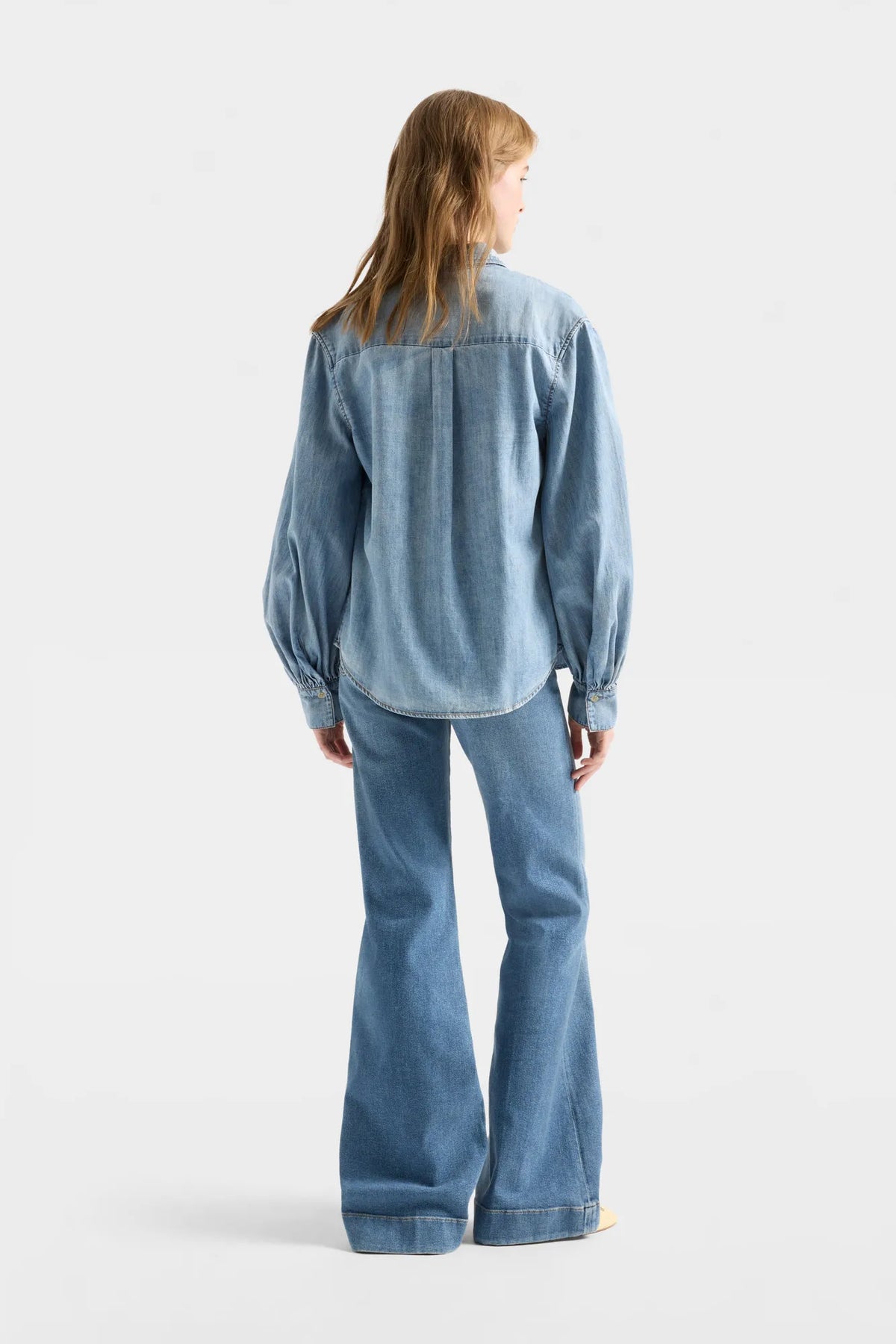 7 For All Mankind Loft Women Long Sleeve Regular Shirt SKU: 7NN80G51_3I2 Image 04