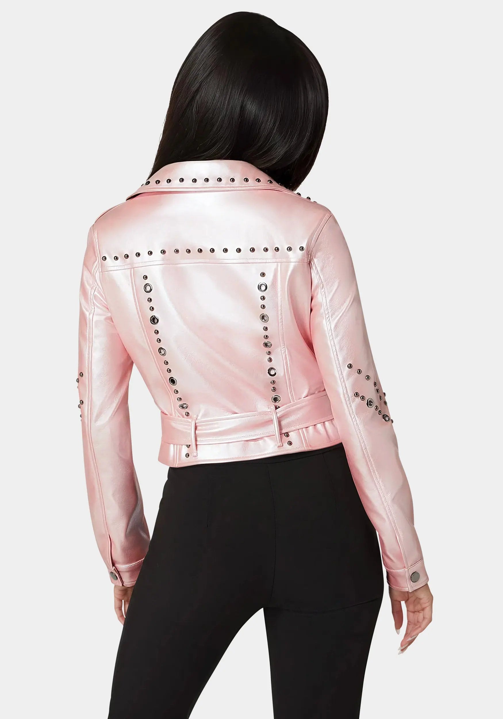 Bebe_Studded Vegan Leather Moto Jacket_7SKJ0207BE_MARYS ROSE_03