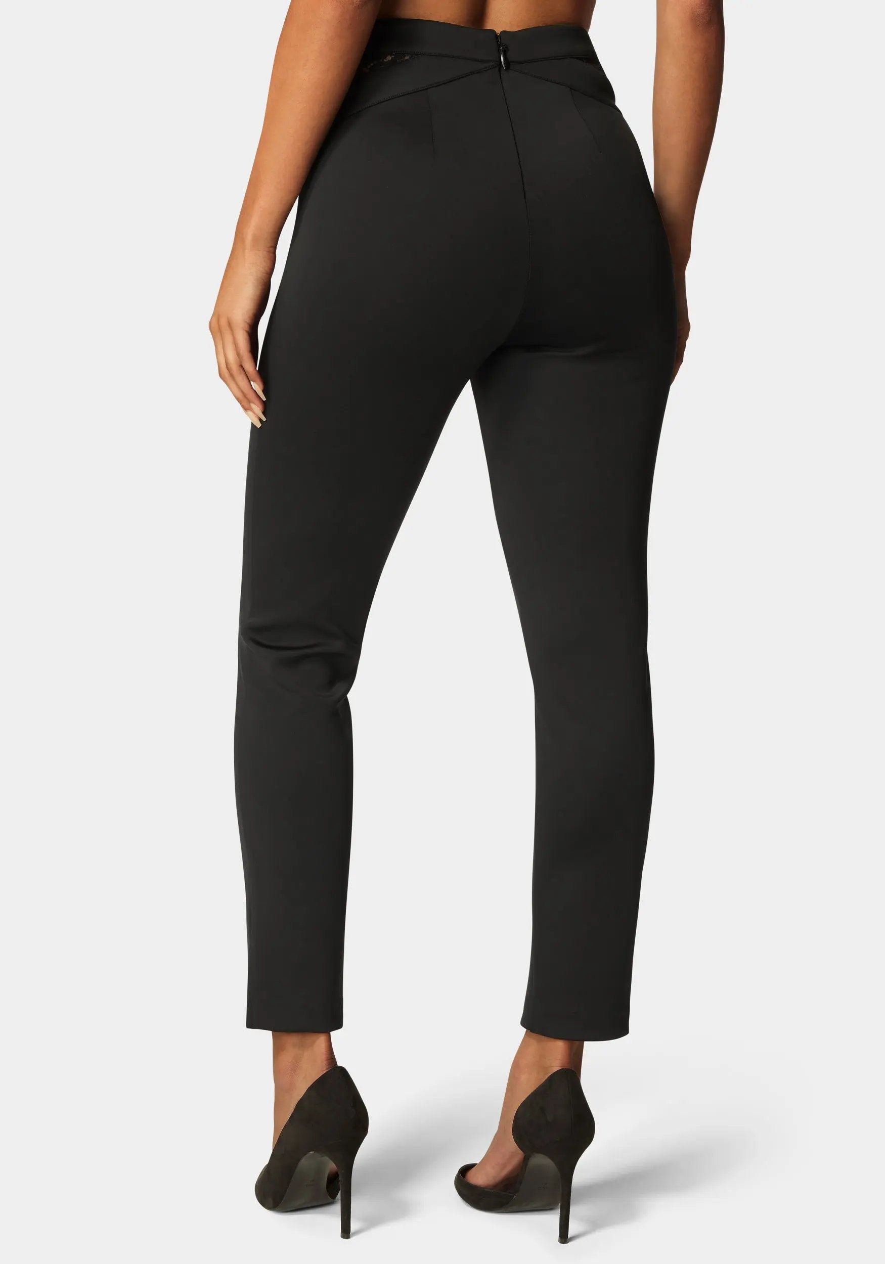 Bebe_Scuba High Waist Slim Leg Pant_7SKP0338BE_BLACK_03