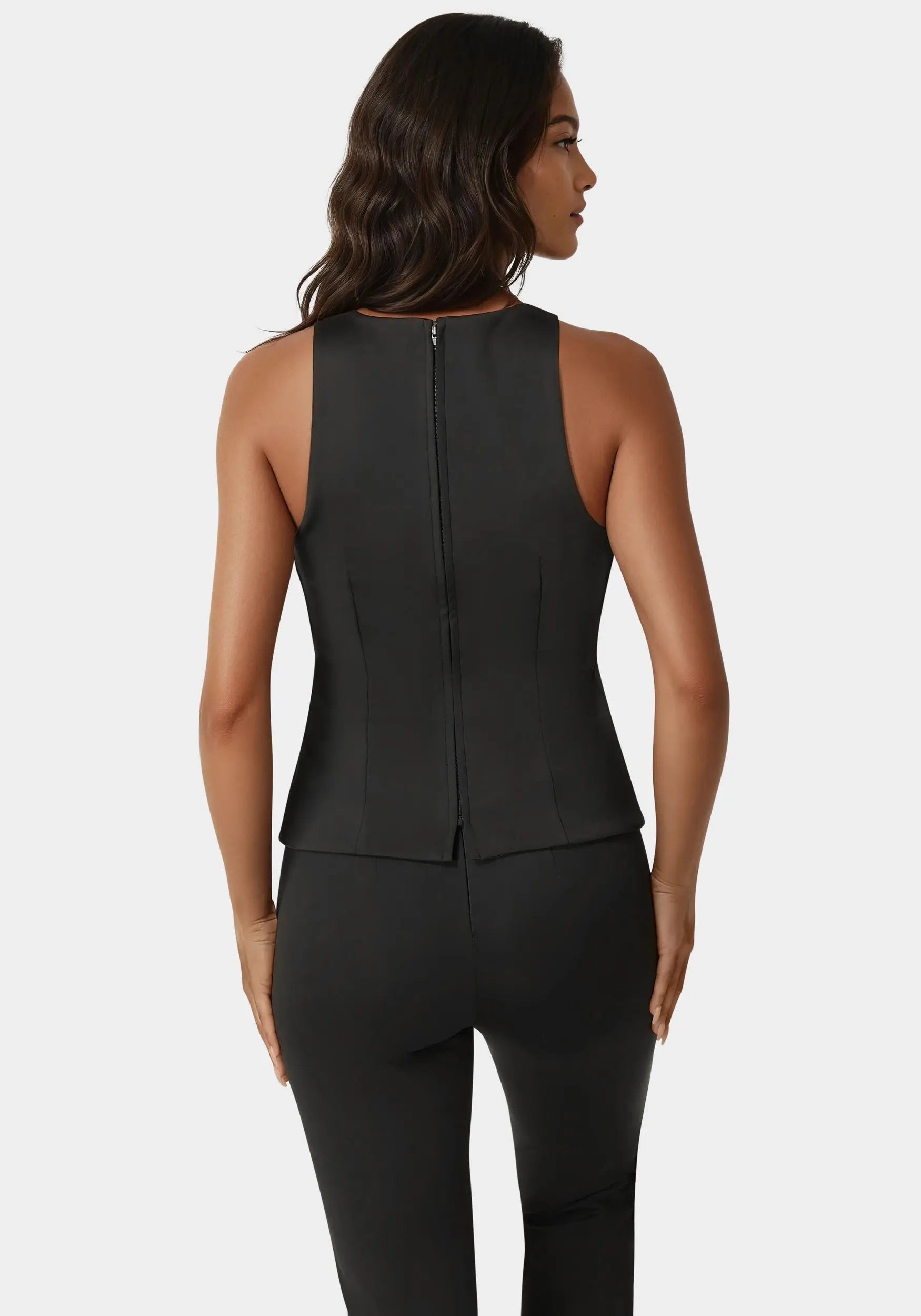 Bebe_Bow Halter Neck Top_7SKT0385BE_BLACK_03