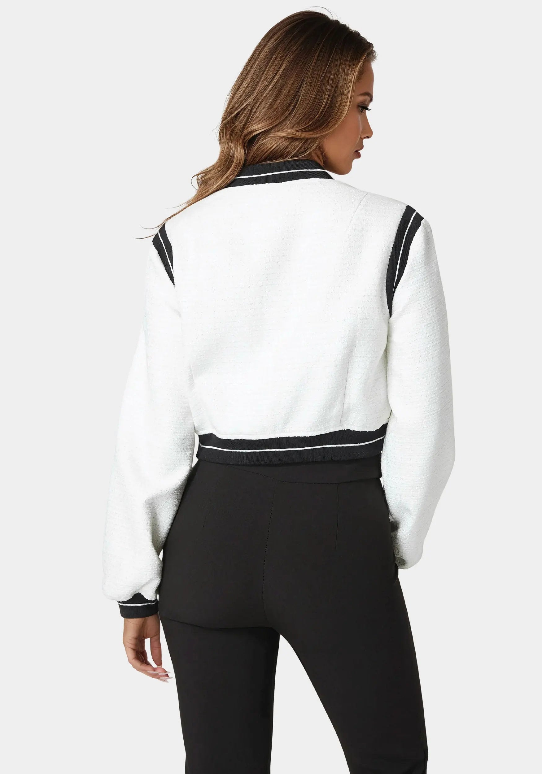 Bebe_Textured Bomber Jacket_7SWJ0206BE_WHITE ALYSSUM_03