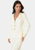 Bebe  Women Tailored Fitted Blazer SKU: 7SWJ0253BE_Butter Cream Image 01