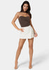 Bebe  Women Wrap Emboidery Skort SKU: 7SWK0191BE_White Alyssum Image 01