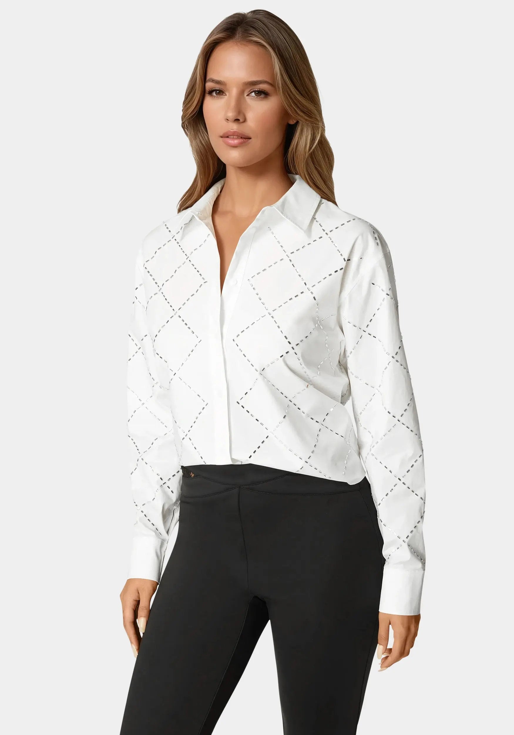 Bebe_Rhinestone Long Sleeve Blouse_7SWL0221BE_WHITE ALYSSUM_02