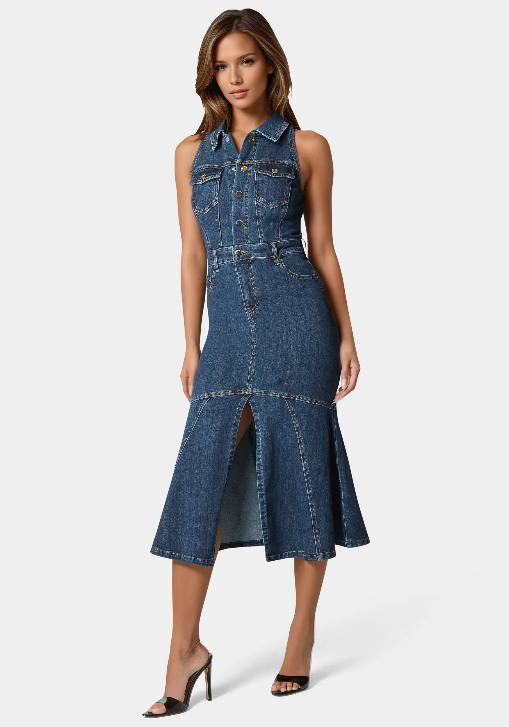 Bebe_Halter Midi Denim Dress_7SWN0199BE_TRUE BLUE WASH_02