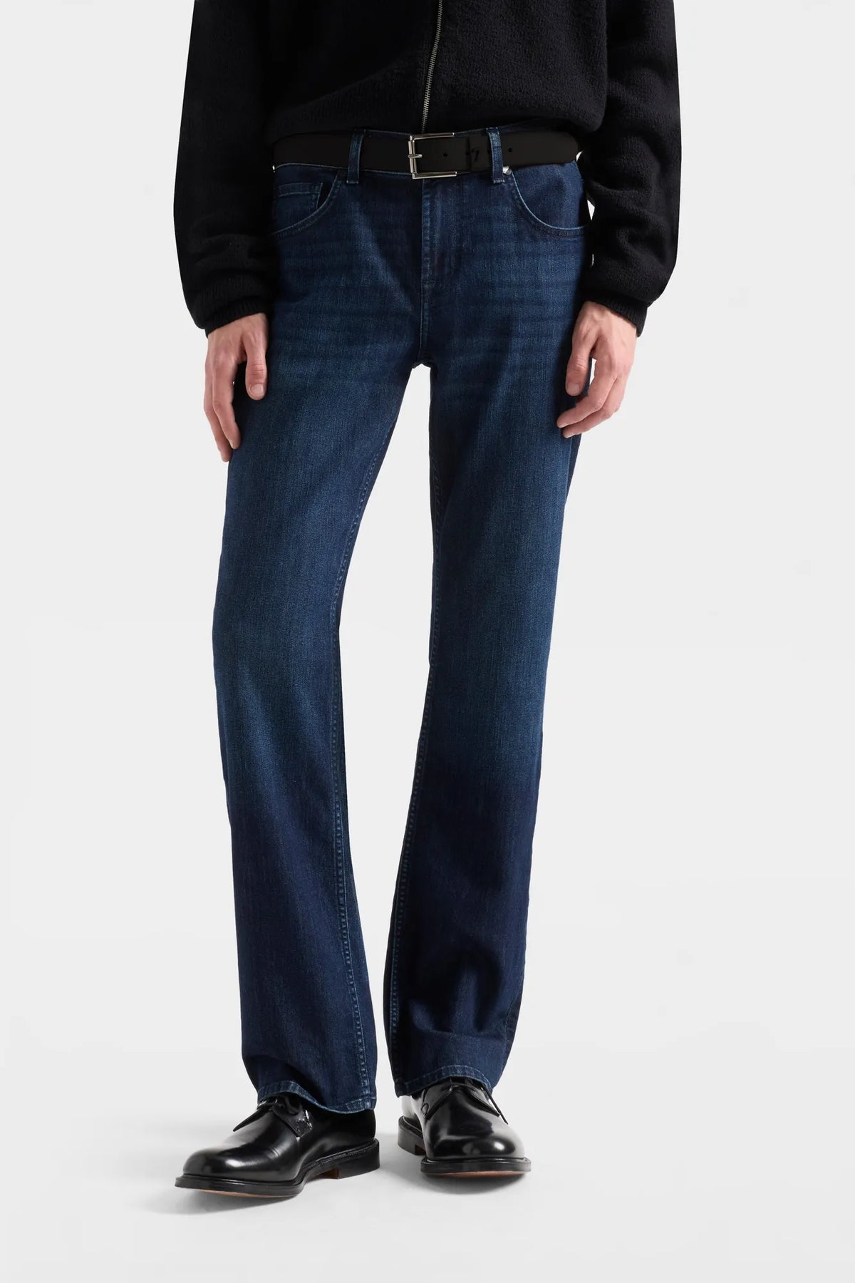 7 For All Mankind Dark Blue Men The Bootcut in Airweft SKU: 7T4E083L_1C6 Image 02