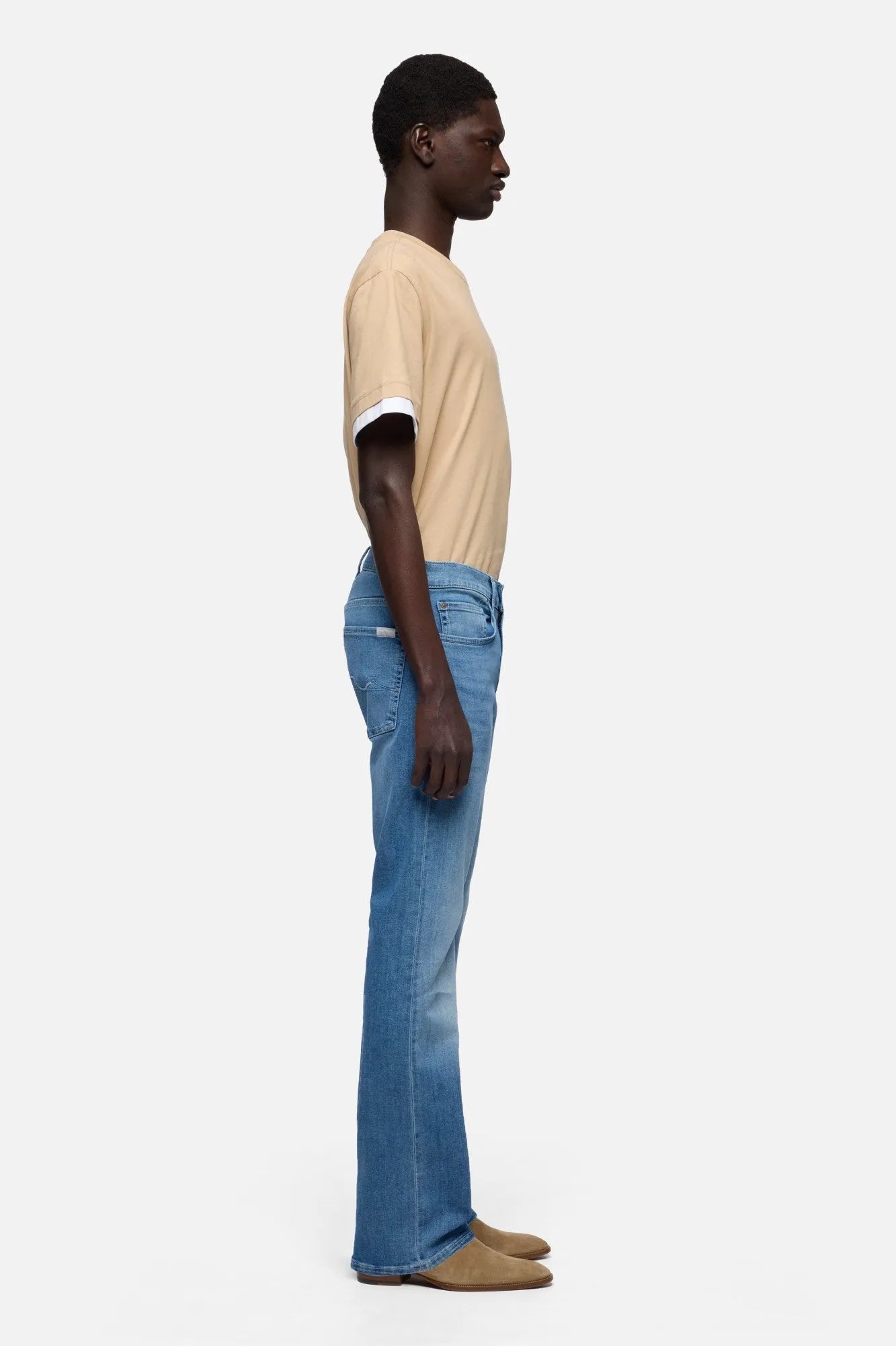 7 For All Mankind Mid Blue Men The Bootcut SKU: 7T4E0B10_3BR Image 06