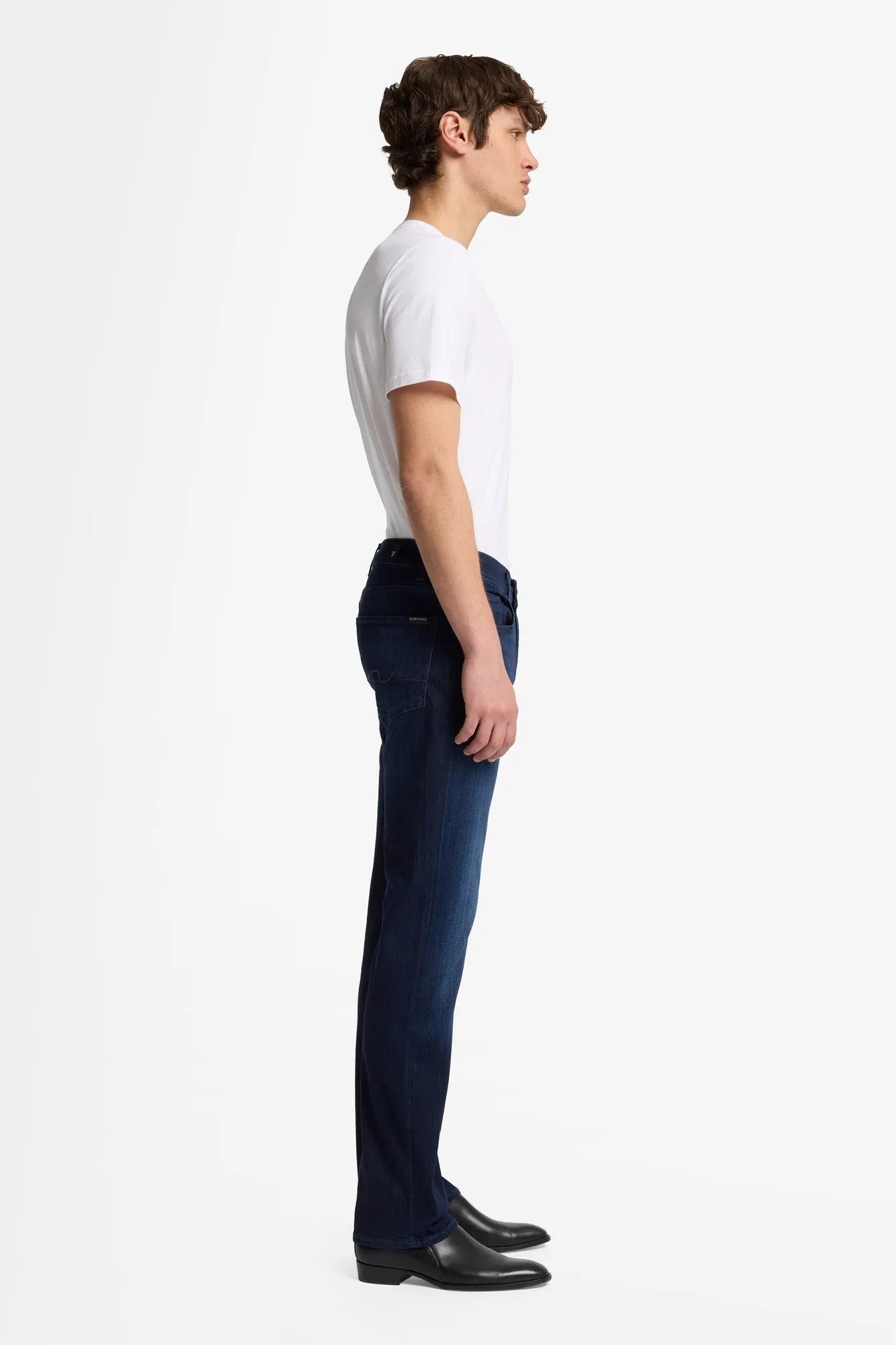 7 For All Mankind Mid Blue Men Standard in Luxe Performance SKU: 7T519A23_LPD Image 06