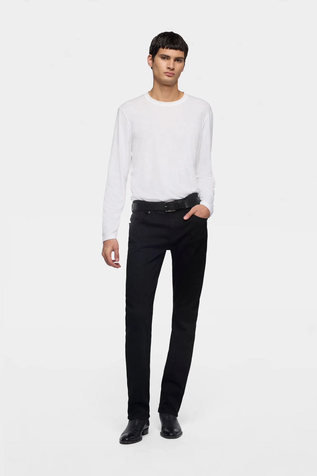 7 For All Mankind Black Men Standard in Luxe Performance SKU: 7T519B82_LPB Image 01
