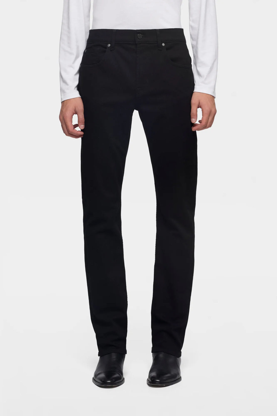 7 For All Mankind Black Men Standard in Luxe Performance SKU: 7T519B82_LPB Image 02