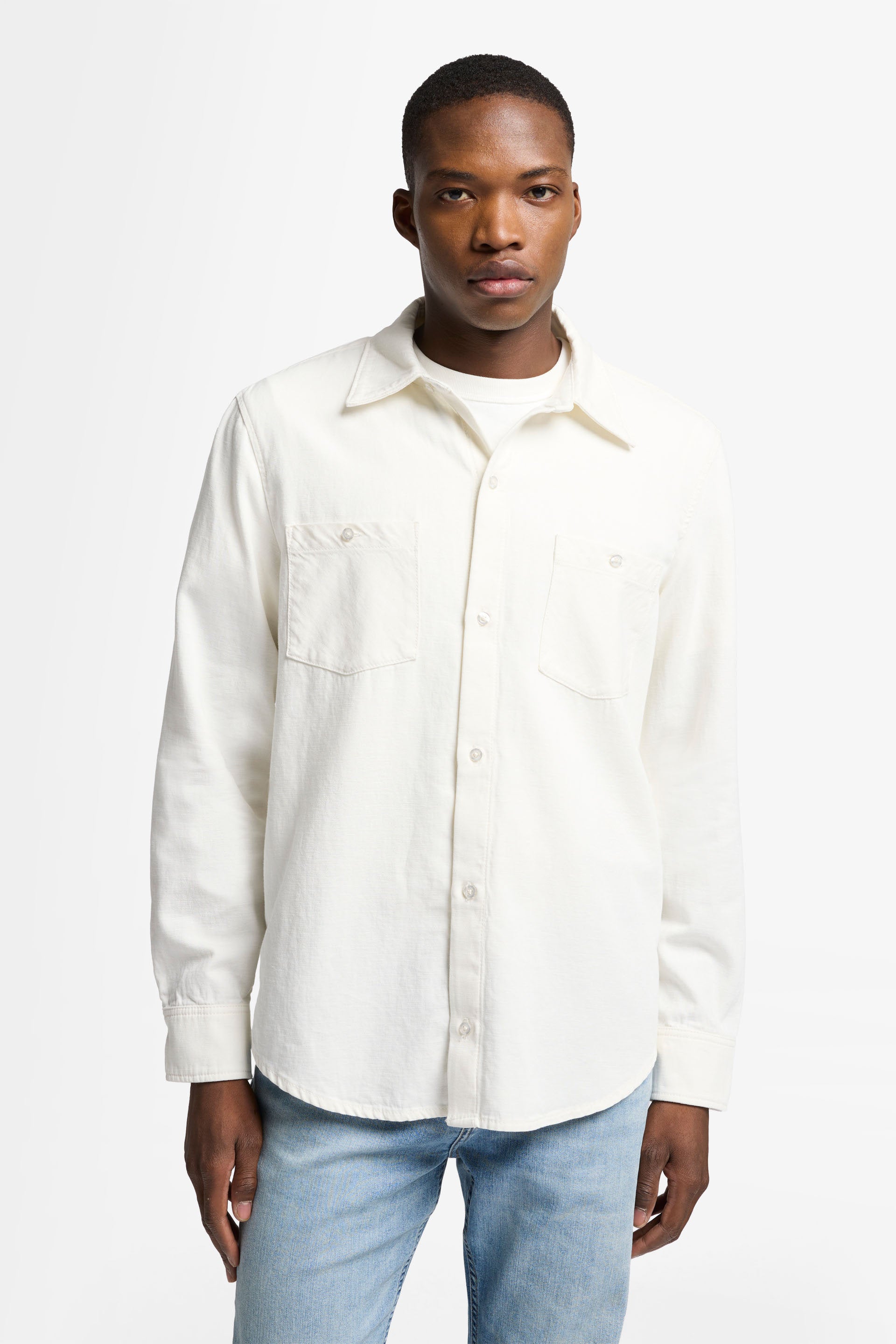 7 For All Mankind_Shirt Linen White_7T666X10-LWE_LWE_01