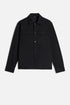 7 For All Mankind Black Men Overshirt in Luxe Performance Knit SKU: 7T800E23_BKN Image 01