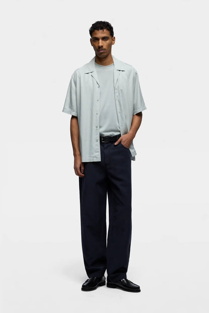 7 For All Mankind Navy Men Hybrid Jogger in Linen Blend SKU: 7TBY0E41_09U Image 01