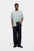 7 For All Mankind Navy Men Hybrid Jogger in Linen Blend SKU: 7TBY0E41_09U Image 01