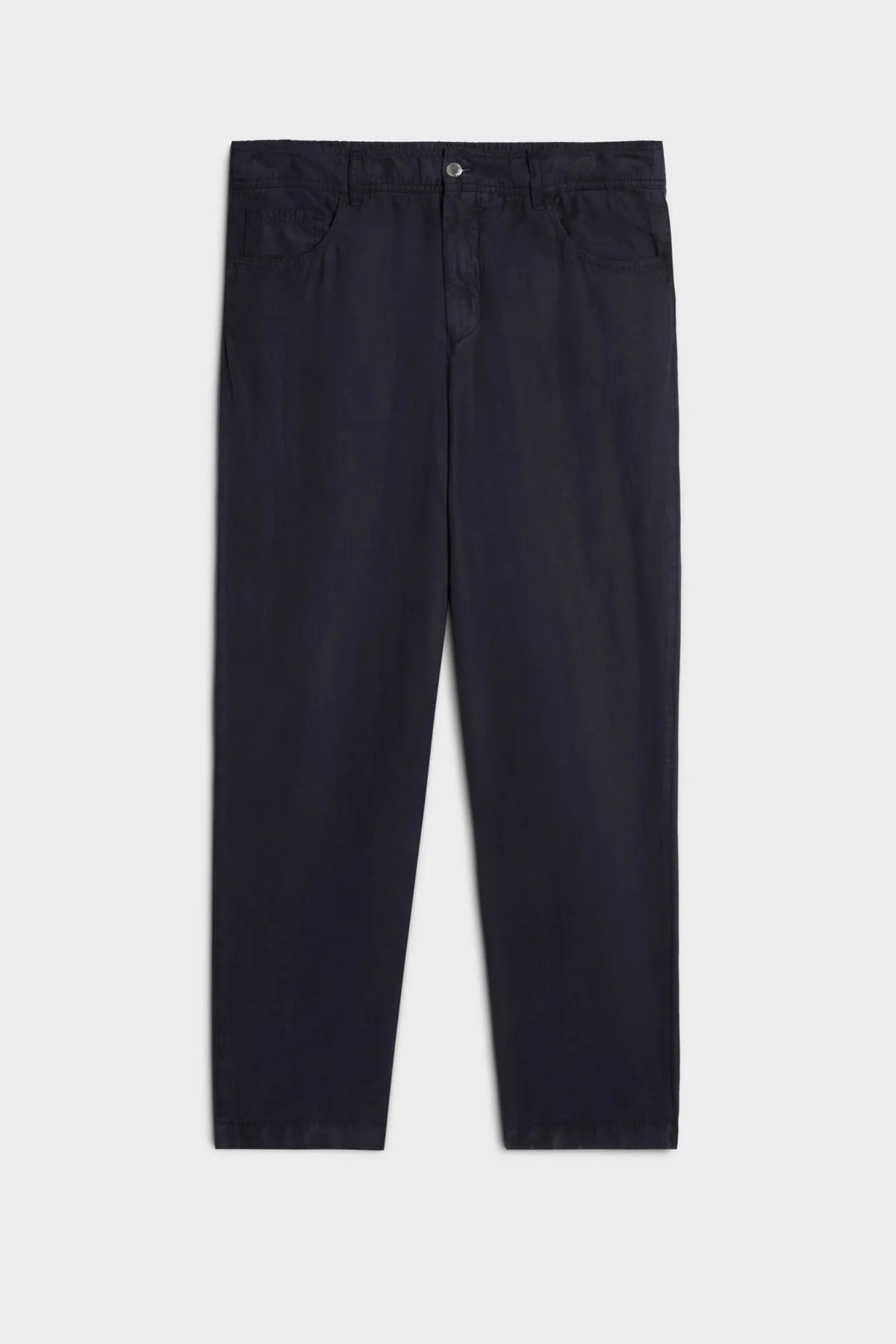 7 For All Mankind Navy Men Hybrid Jogger in Linen Blend SKU: 7TBY0E41_09U Image 06