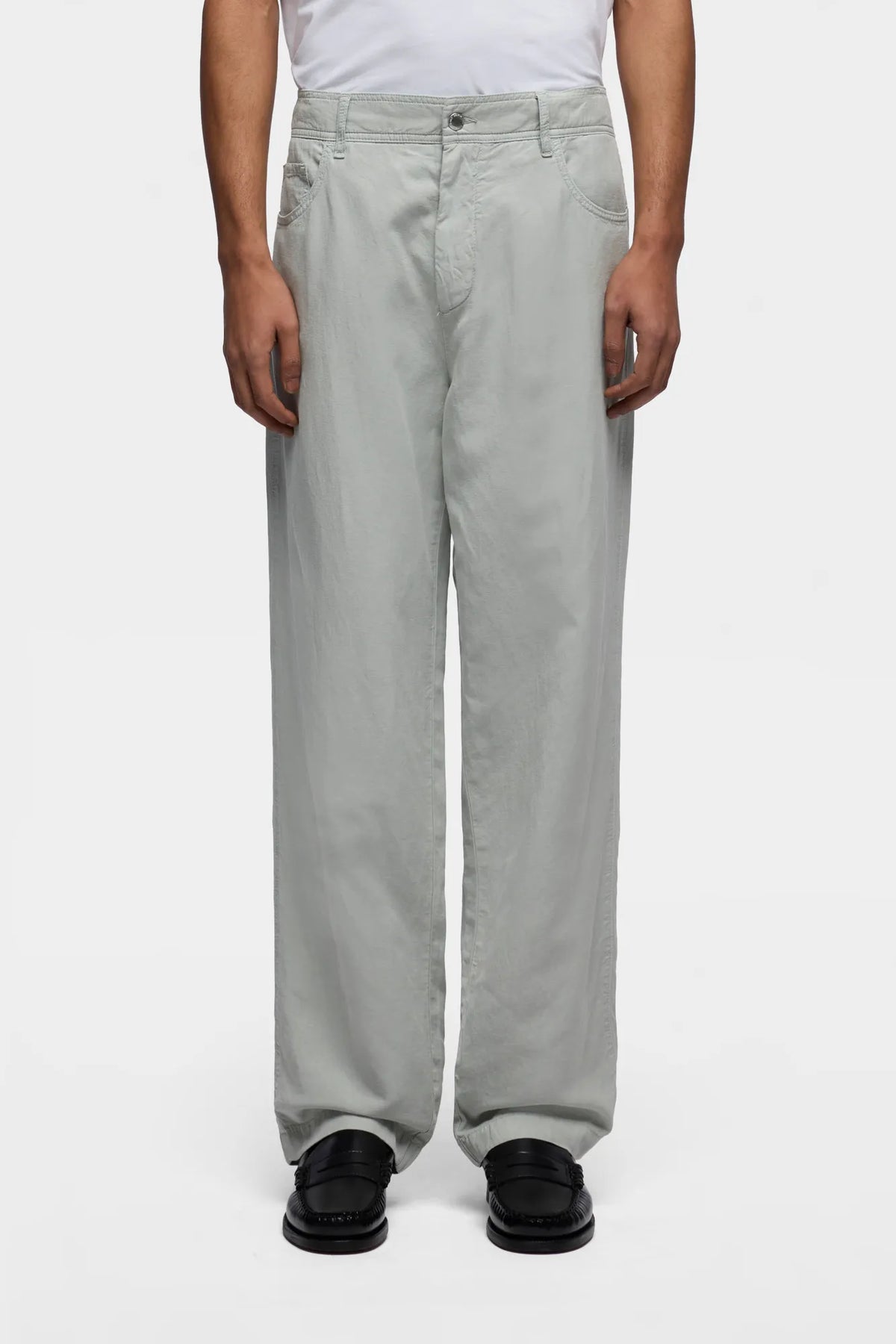 7 For All Mankind Dusty Blue Men Hybrid Jogger in Linen Blend SKU: 7TBY0E41_XGD Image 02