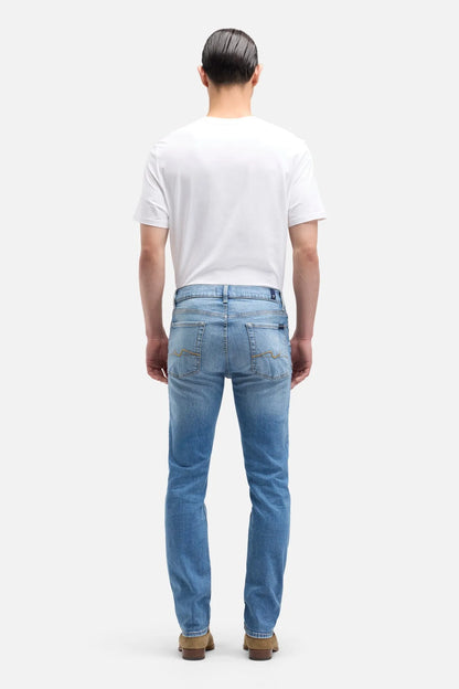 7 For All Mankind Light Blue Men Slimmy in Luxe Performance SKU: 7TC40C12_1VV Image 05