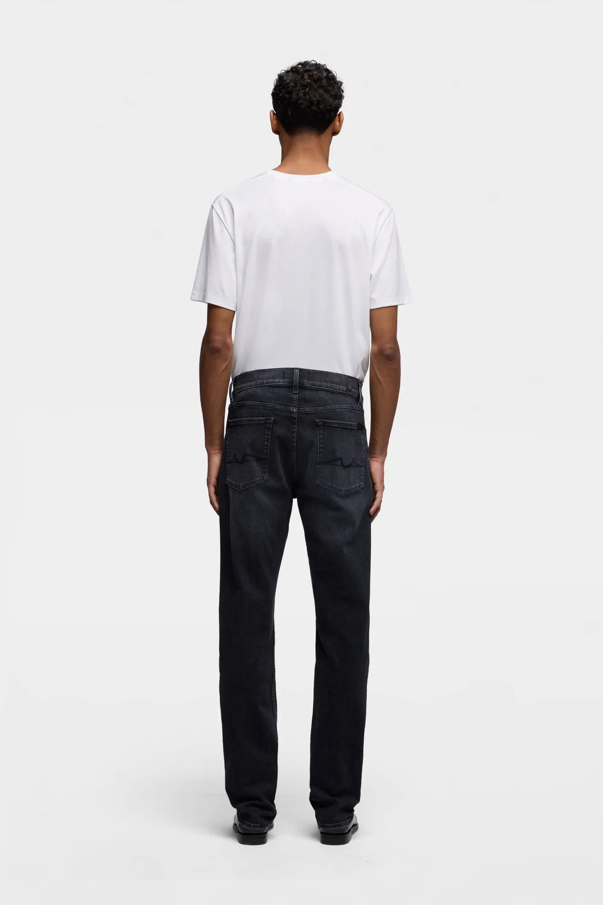 7 For All Mankind Black Men Slimmy in Luxe Performance SKU: 7TC40C34_3LG Image 04