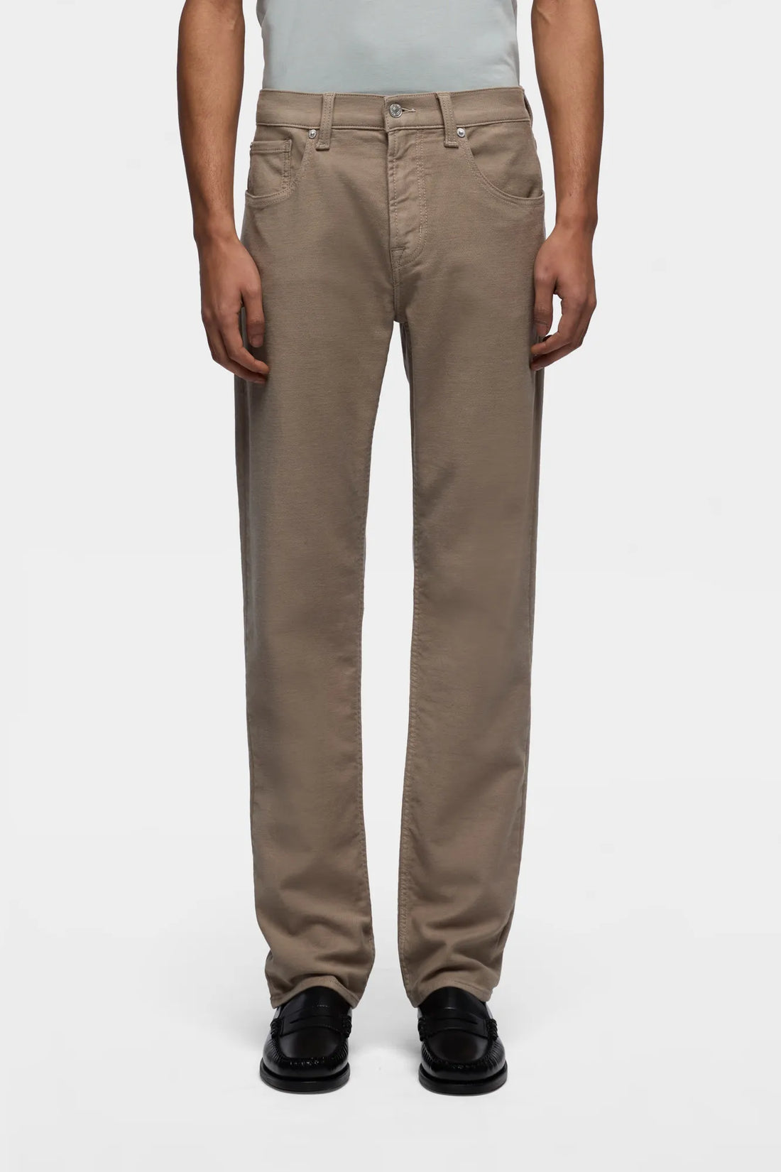 7 For All Mankind Beige Men Slimmy in Luxe Motion SKU: 7TC40H09_3LD Image 02