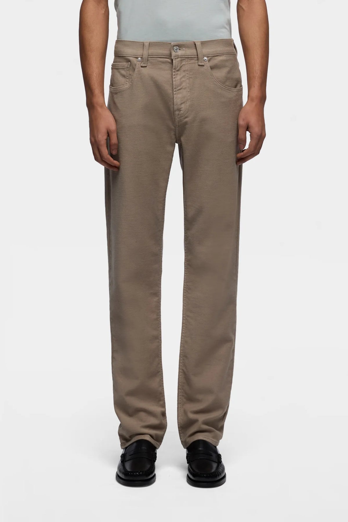 7 For All Mankind Beige Men Slimmy in Luxe Motion SKU: 7TC40H09_3LD Image 02
