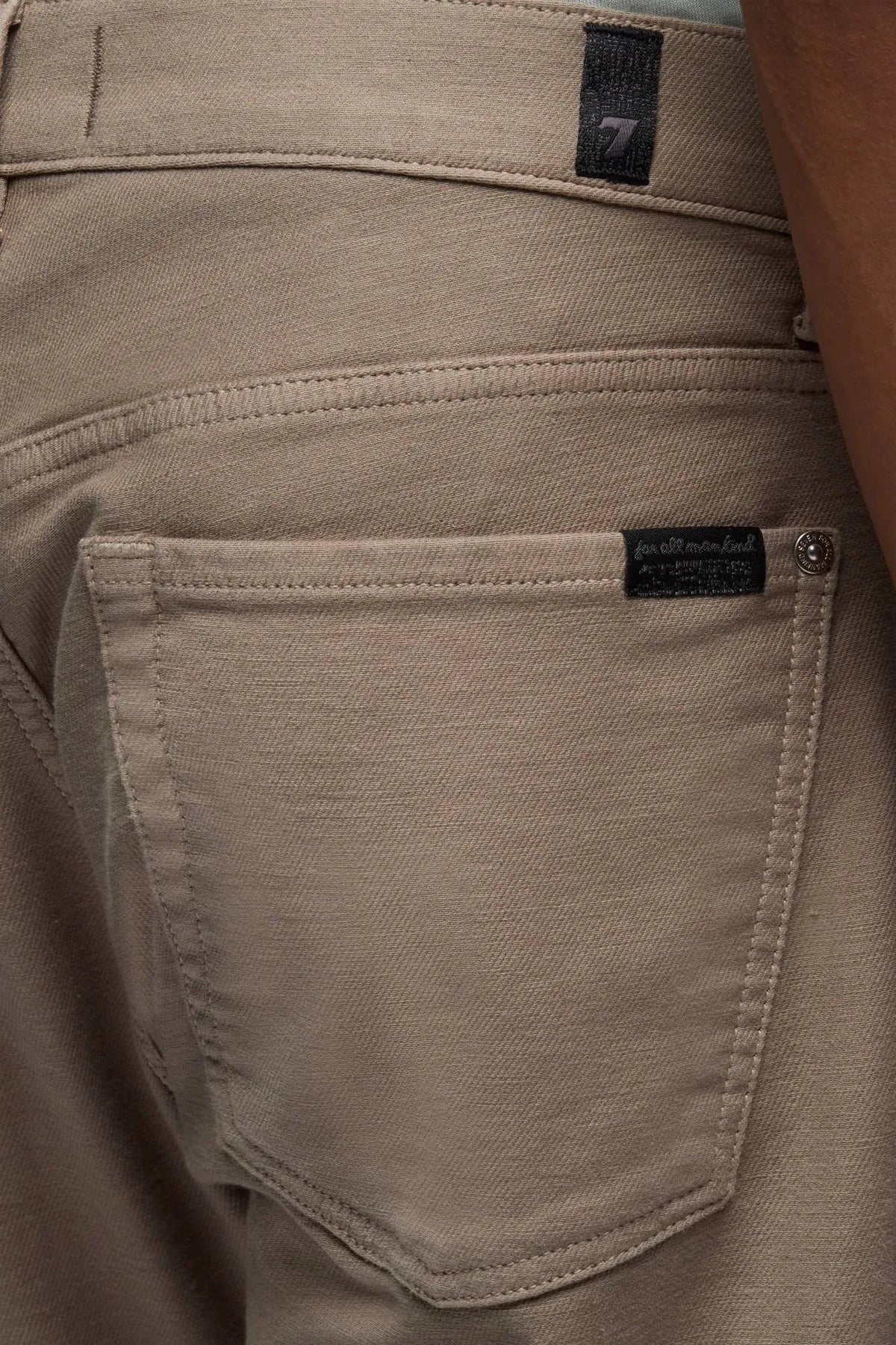 7 For All Mankind Beige Men Slimmy in Luxe Motion SKU: 7TC40H09_3LD Image 03