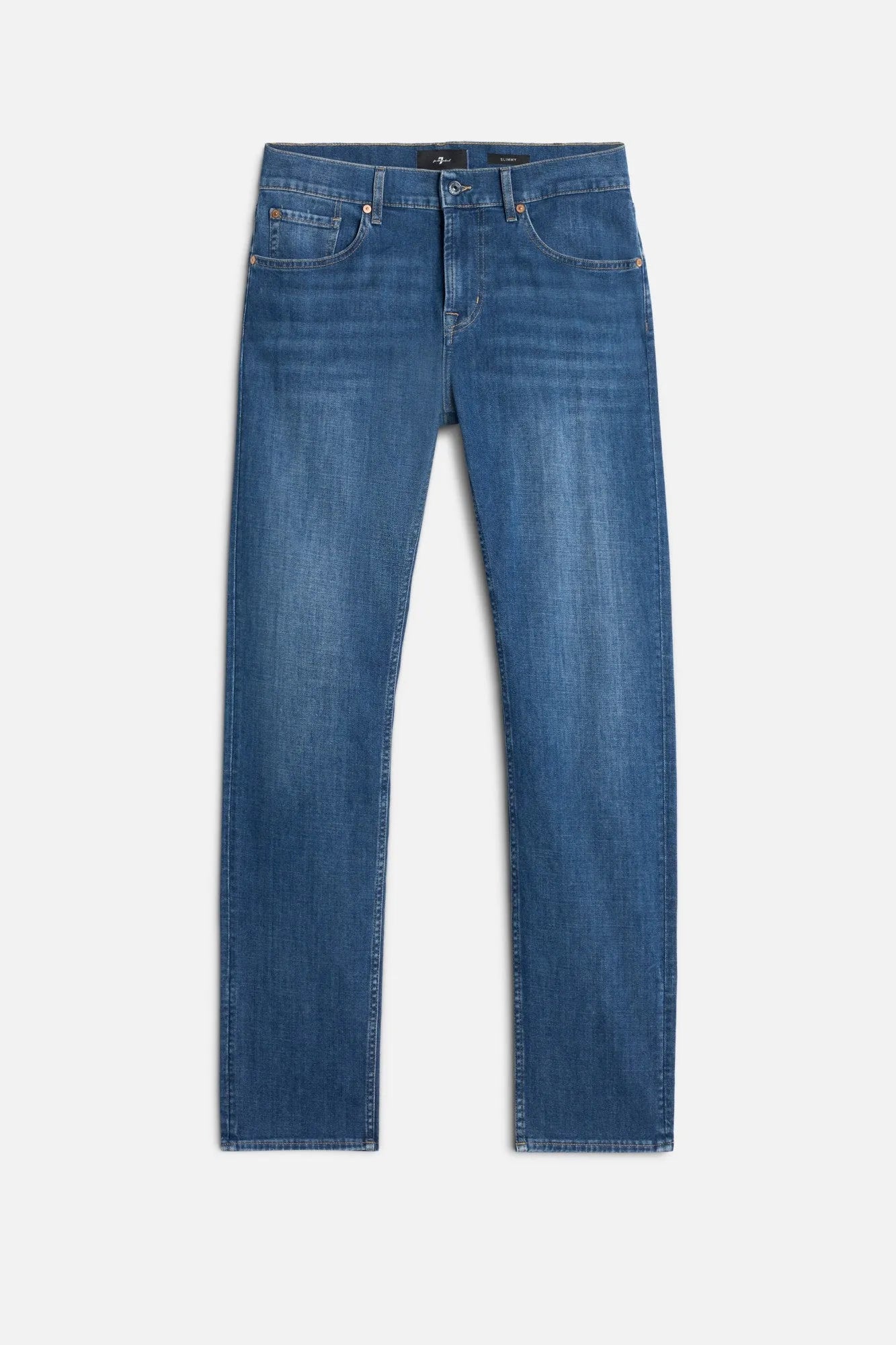 7 For All Mankind Mid Blue Men Slimmy in Special Edition SKU: 7TC4SR51_3A6 Image 01