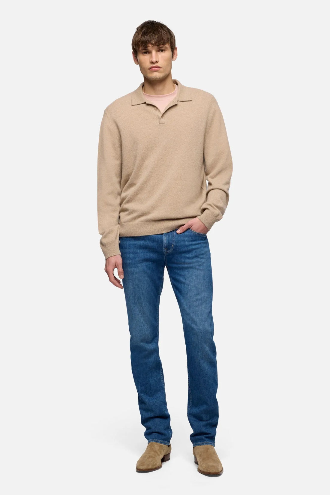 7 For All Mankind Mid Blue Men Slimmy in Special Edition SKU: 7TC4SR51_3A6 Image 02