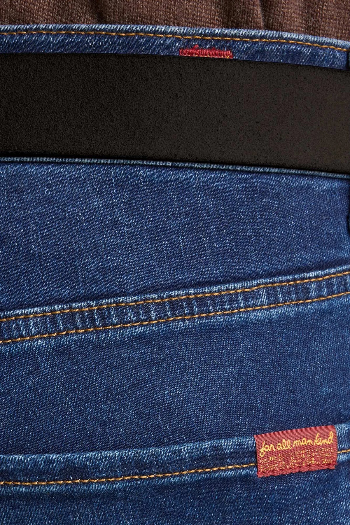 7 For All Mankind Mid Blue Men Austyn Slim Straight Cotton Jeans SKU: 7TC80B10_3U8 Image 03