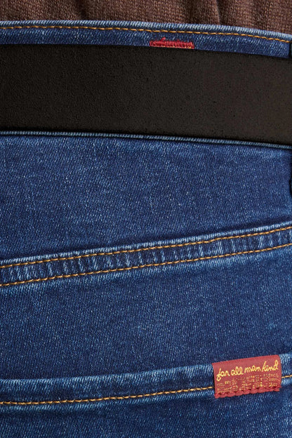 7 For All Mankind Mid Blue Men Austyn Slim Straight Cotton Jeans SKU: 7TC80B10_3U8 Image 03