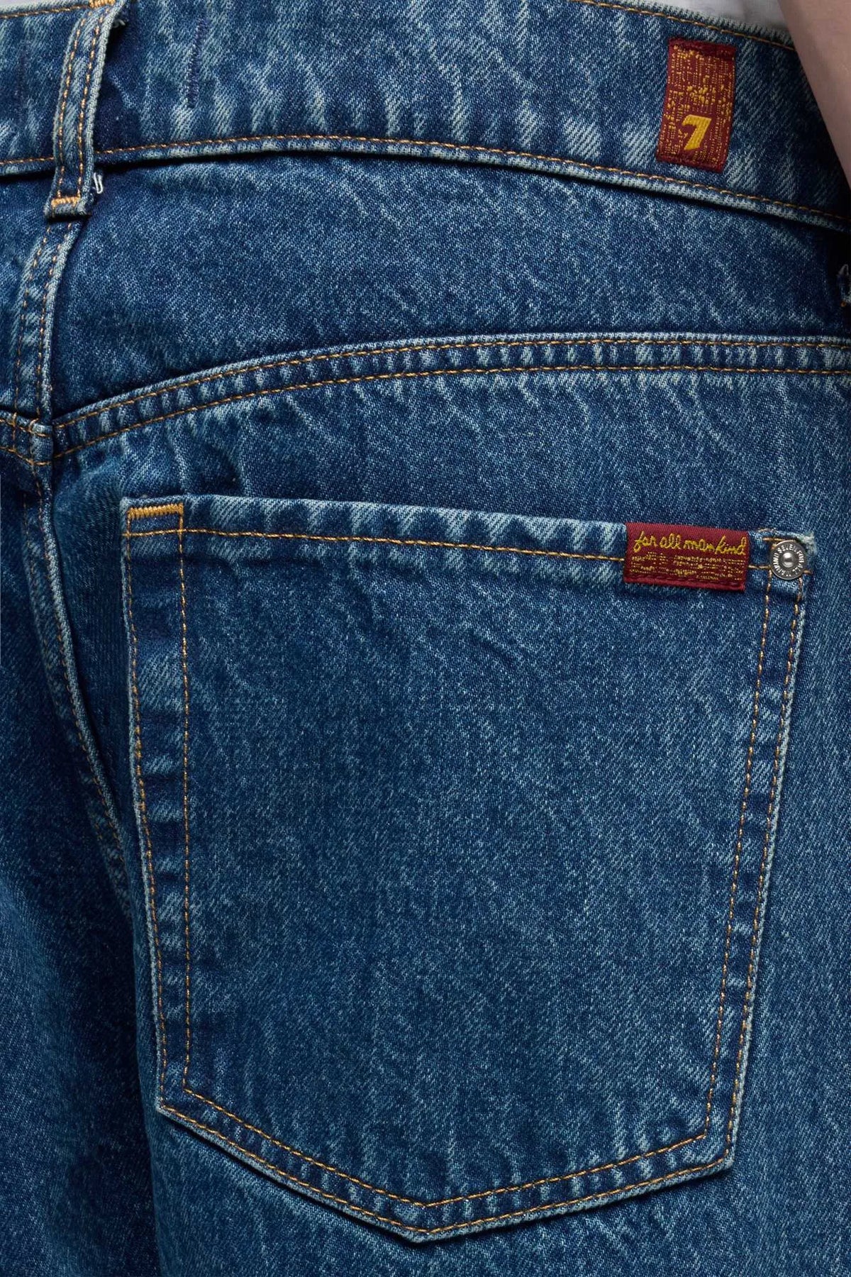 7 For All Mankind Dark Blue Men Modern Straight SKU: 7TD80066_3LO Image 03