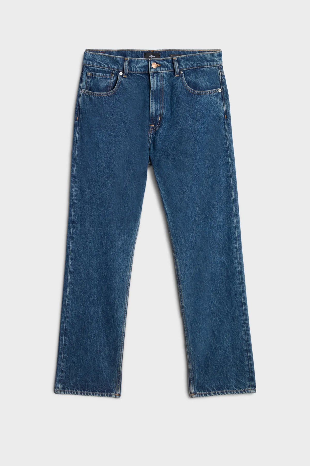 7 For All Mankind Dark Blue Men Modern Straight SKU: 7TD80066_3LO Image 06