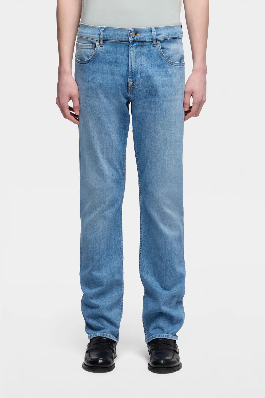 7 For All Mankind Light Blue Men Standard in Luxe Performance SKU: 7TE10C12_3LF Image 02