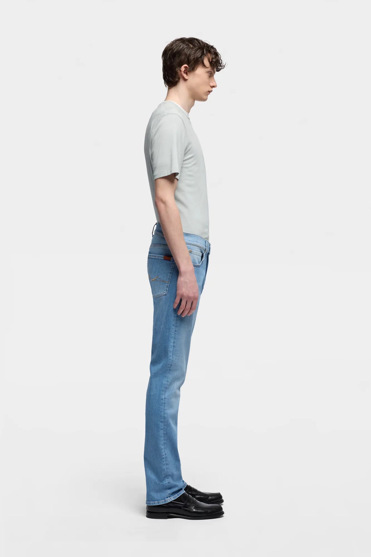 7 For All Mankind Light Blue Men Standard in Luxe Performance SKU: 7TE10C12_3LF Image 05